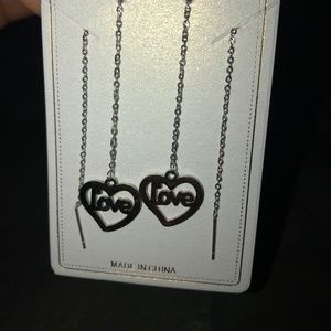 *** SOLD OUT*** Love Heart Threader Earrings